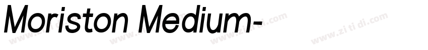 Moriston Medium字体转换